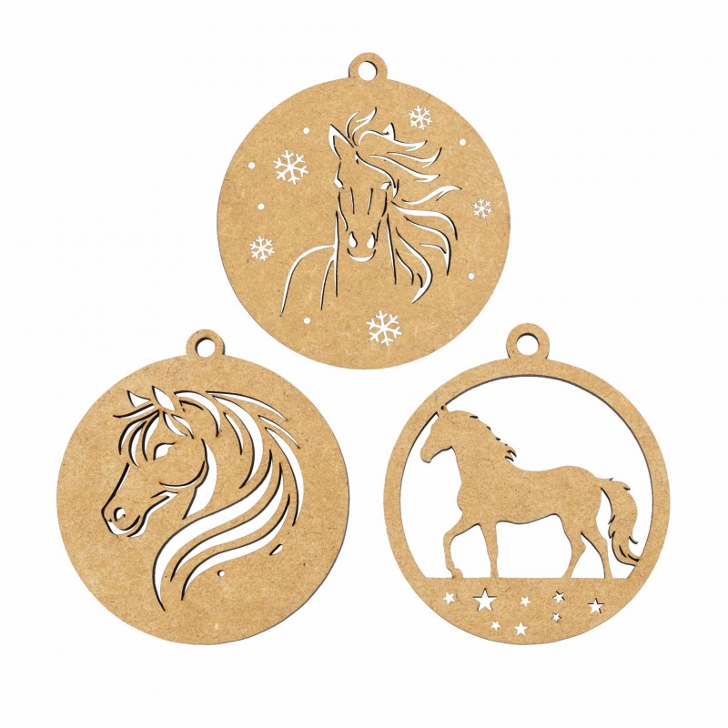 Set of blanks “Horseshoe”, 8.5×9 cm, 3 pcs, HDF, ROSA TALENT