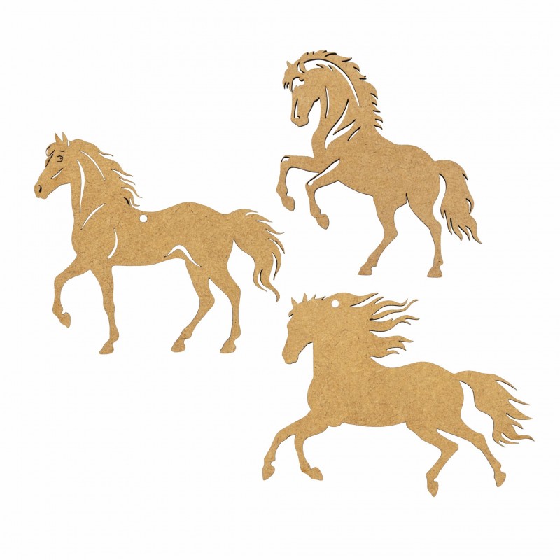 Set of blanks “Horseshoe”, 8.5×9 cm, 3 pcs, HDF, ROSA TALENT