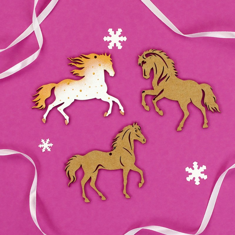 Set of blanks “Horseshoe”, 8.5×9 cm, 3 pcs, HDF, ROSA TALENT