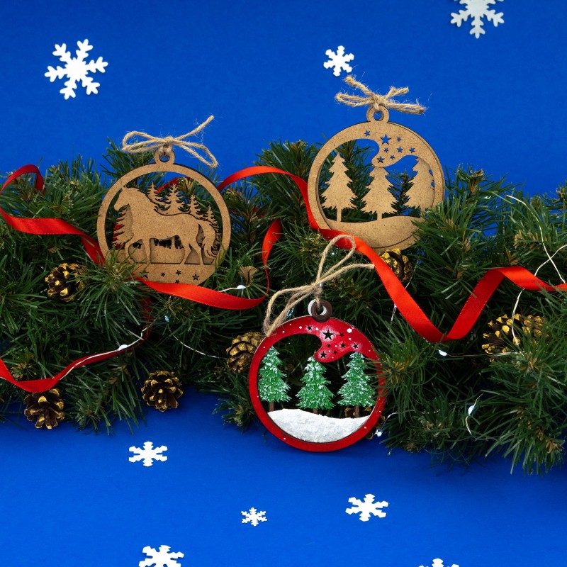 Set of blanks “Horseshoe”, 8.5×9 cm, 3 pcs, HDF, ROSA TALENT