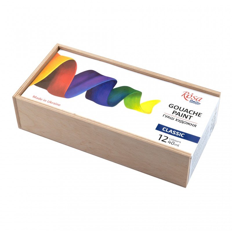 Набір гуашевих фарб ROSA START дерево 12х20мл