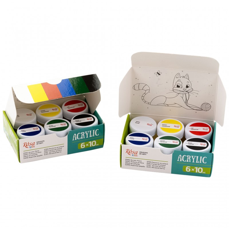 Set of gouache paints Cats 20 ml ROSA Kids