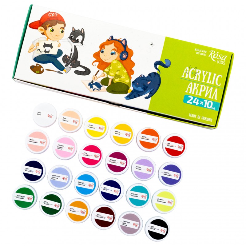 Set of gouache paints Cats 20 ml ROSA Kids