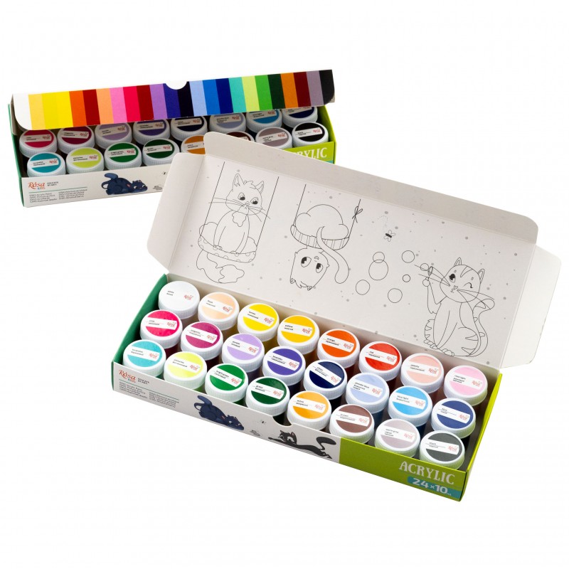 Набір гуашевих фарб Cats 20 мл, ROSA Kids