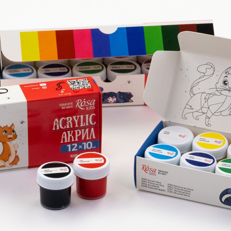 Set of gouache paints Cats 20 ml ROSA Kids