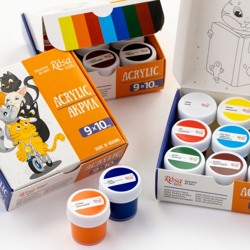 Set of gouache paints Cats 20 ml ROSA Kids