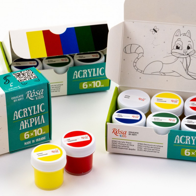 Set of gouache paints Cats 20 ml ROSA Kids