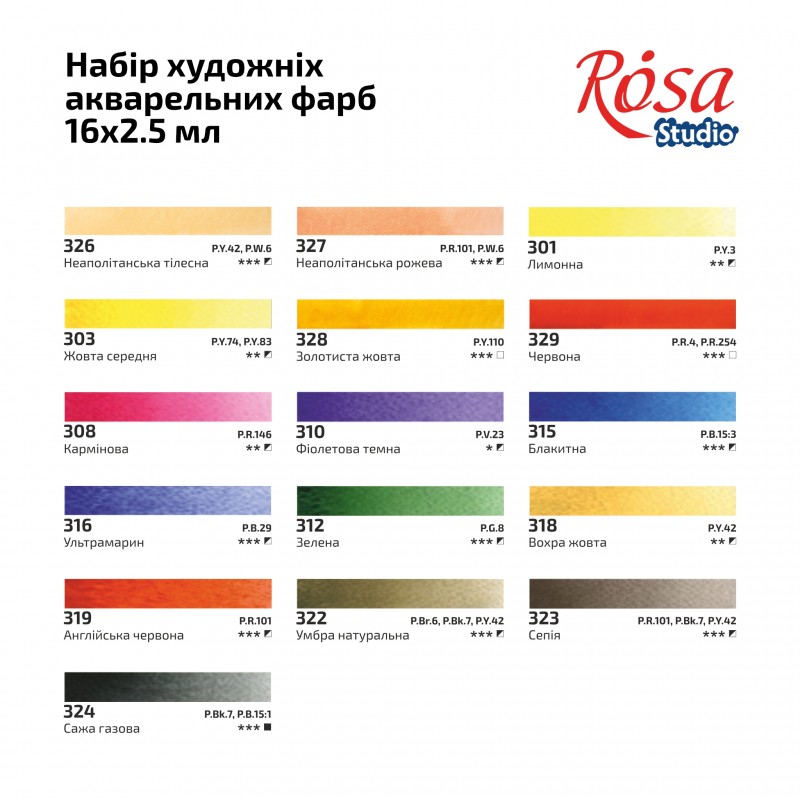 Набори акварелі PLEIN AIR ROSA Studio
