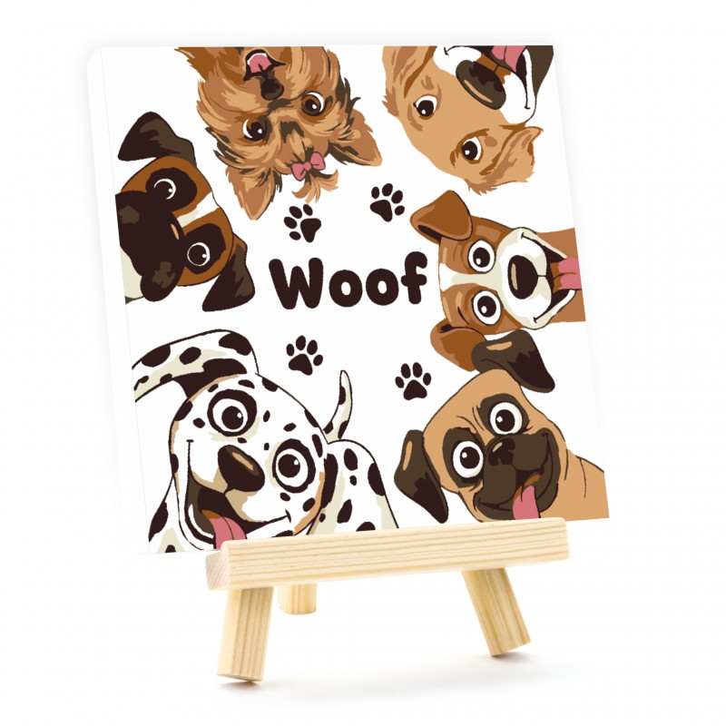 Набори, картини за номерами,  круглі, Ø15 см, з мольбертом, ROSA START