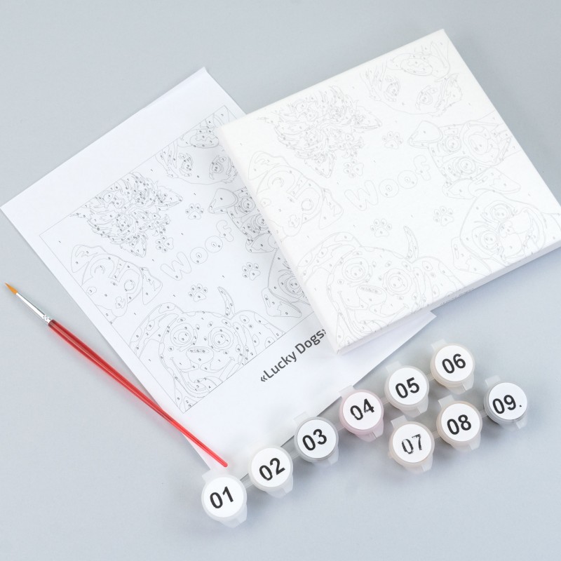 Paint by numbers kits, round, Ø15 cm, with easel, ROSA START