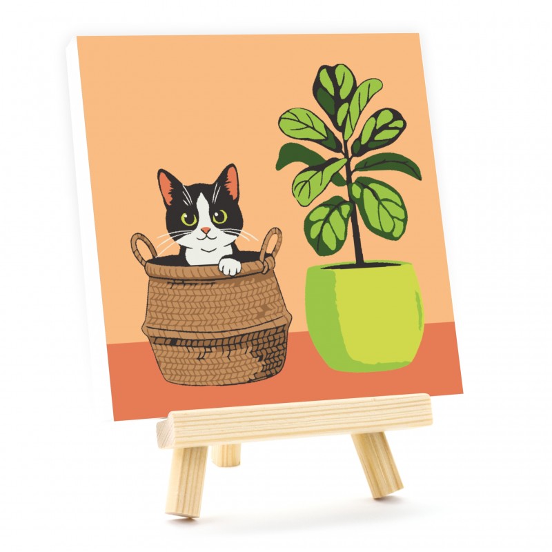 Paint by numbers kits, round, Ø15 cm, with easel, ROSA START