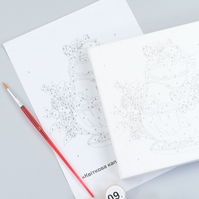 Paint by numbers kits, round, Ø15 cm, with easel, ROSA START