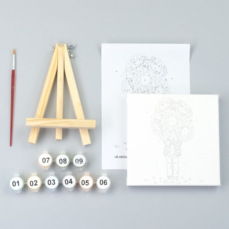 Набори, картини за номерами,  круглі, Ø15 см, з мольбертом, ROSA START