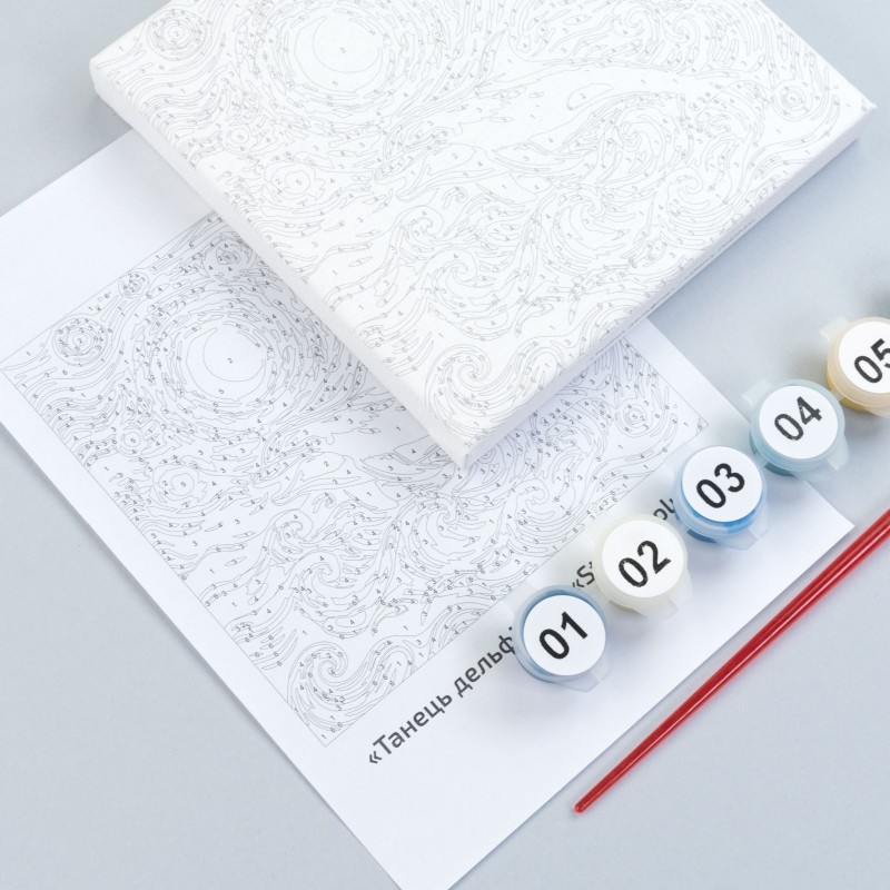 Paint by numbers kits, round, Ø15 cm, with easel, ROSA START