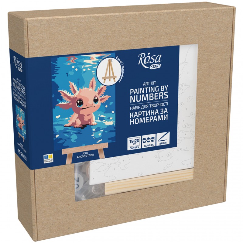 Набори, картини за номерами,  круглі, Ø15 см, з мольбертом, ROSA START