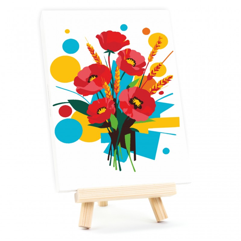 Набори, картини за номерами,  круглі, Ø15 см, з мольбертом, ROSA START