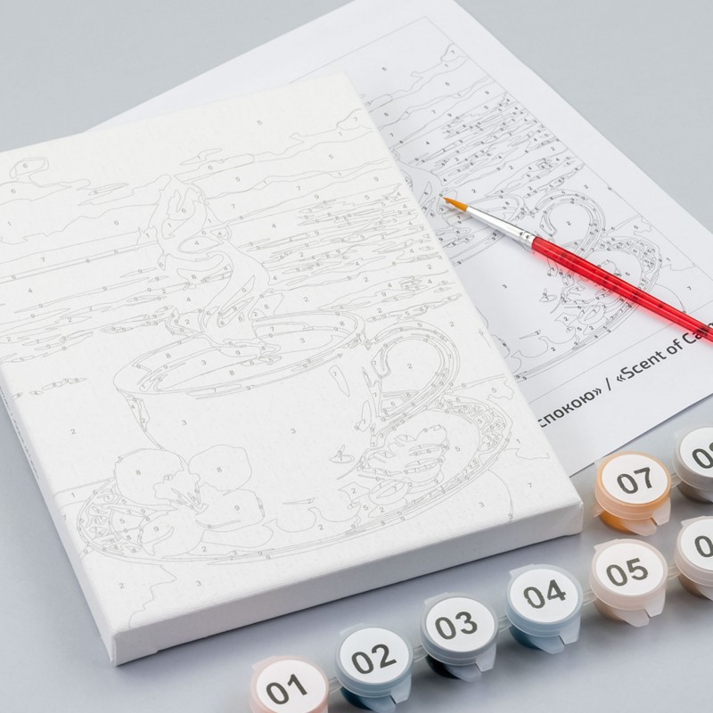 Paint by numbers kits, round, Ø15 cm, with easel, ROSA START