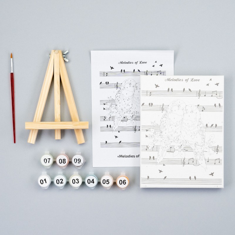 Paint by numbers kits, round, Ø15 cm, with easel, ROSA START