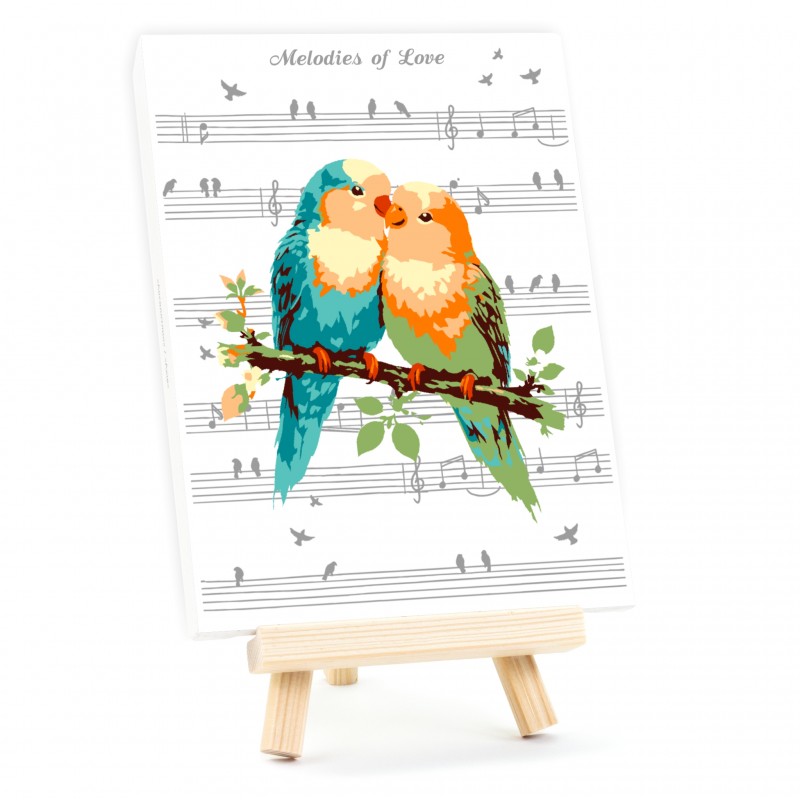 Paint by numbers kits, round, Ø15 cm, with easel, ROSA START