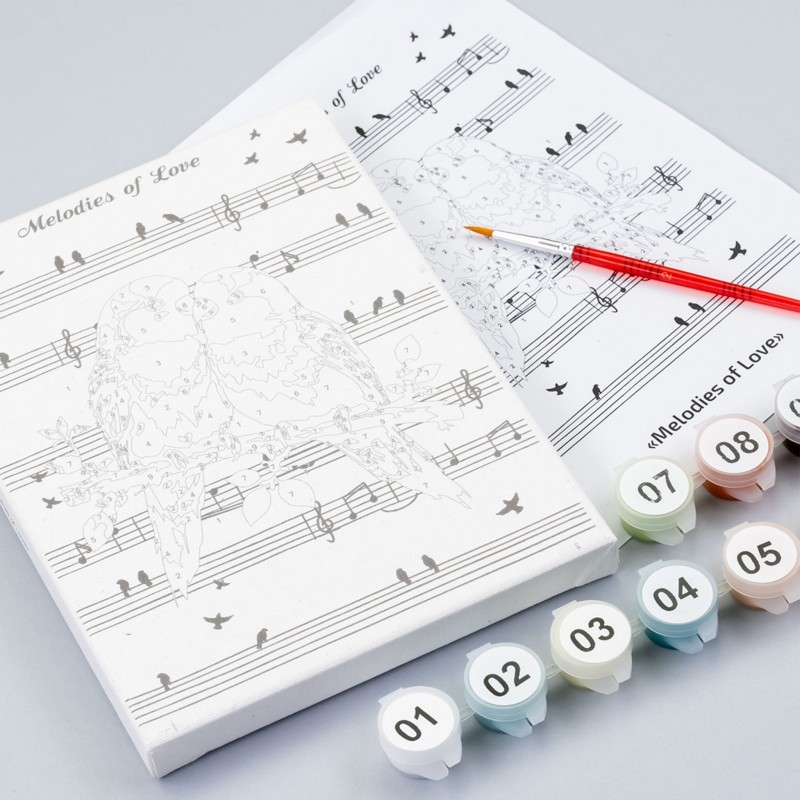 Paint by numbers kits, round, Ø15 cm, with easel, ROSA START