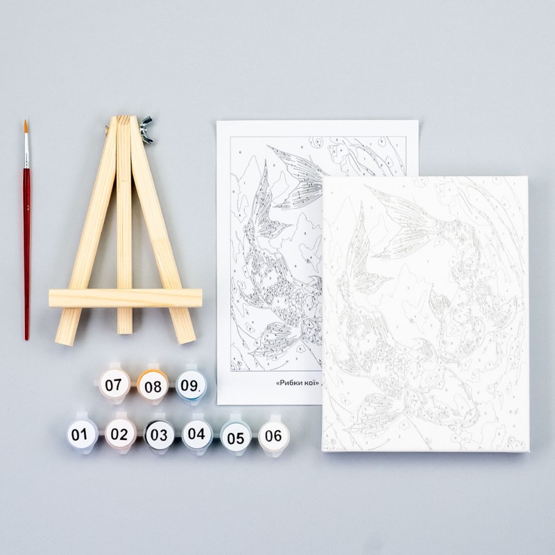 Paint by numbers kits, round, Ø15 cm, with easel, ROSA START