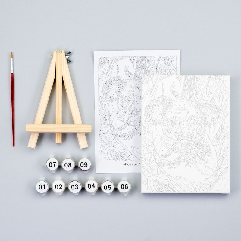 Paint by numbers kits, round, Ø15 cm, with easel, ROSA START