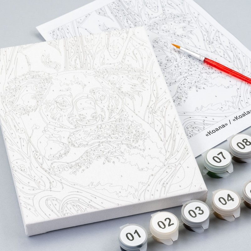 Paint by numbers kits, round, Ø15 cm, with easel, ROSA START