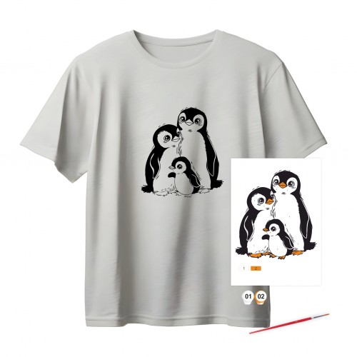 Set, T-Shirt painting „Cats“, 100% Cotton, Size S, ROSA Talent