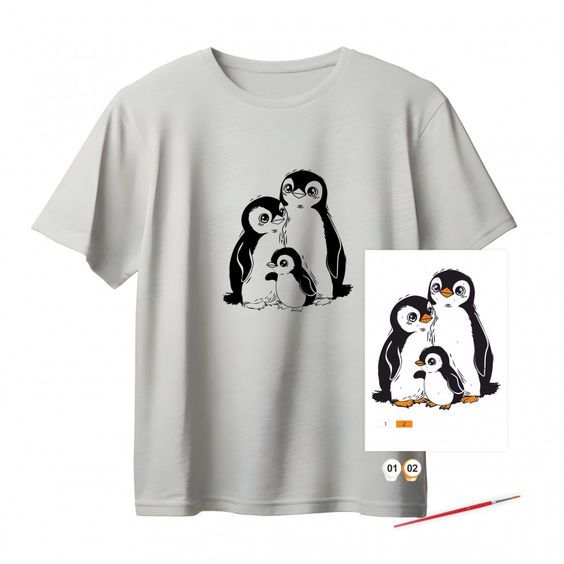 Set, T-Shirt painting „Cats“, 100% Cotton, Size S, ROSA Talent