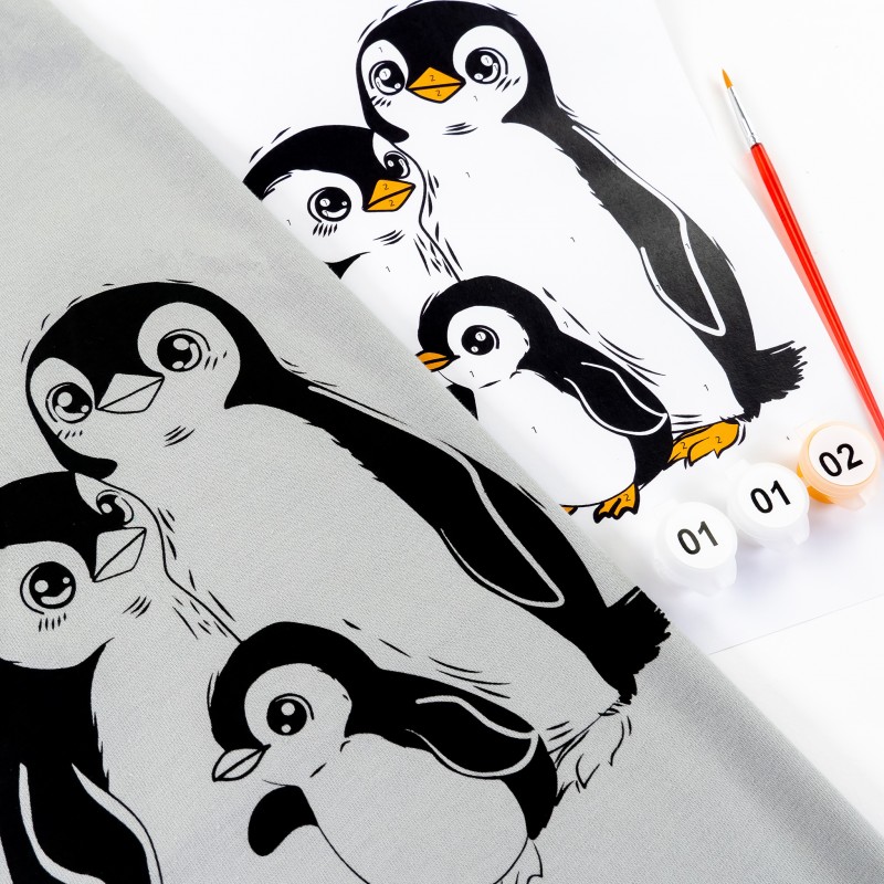 Set, T-Shirt painting „Cats“, 100% Cotton, Size S, ROSA Talent