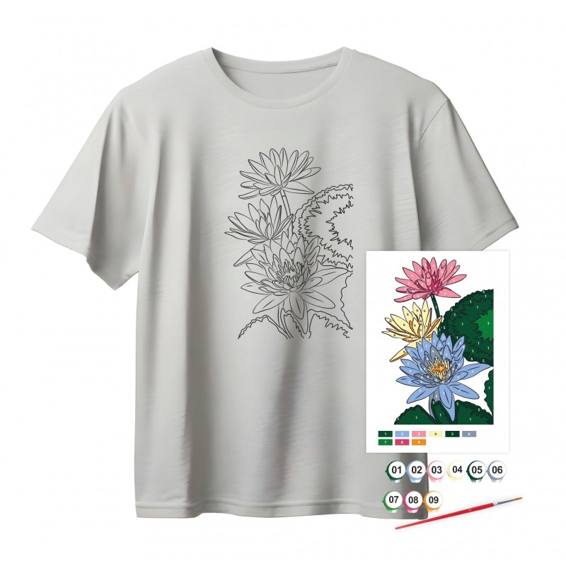 Set, T-Shirt painting „Cats“, 100% Cotton, Size S, ROSA Talent