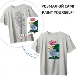 Set, T-Shirt painting „Cats“, 100% Cotton, Size S, ROSA Talent
