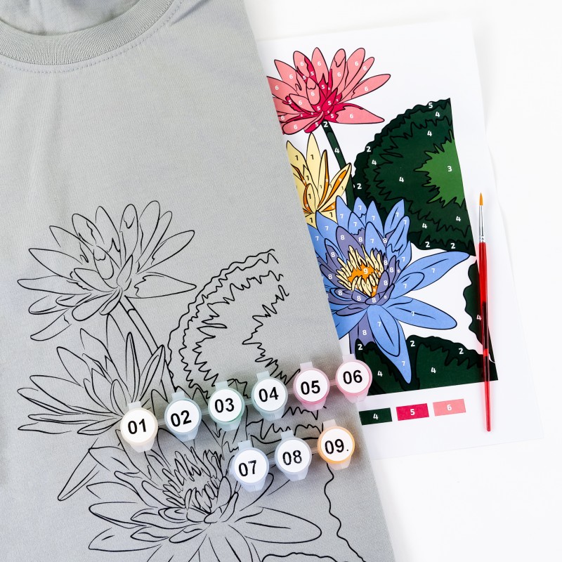 Set, T-Shirt painting „Cats“, 100% Cotton, Size S, ROSA Talent