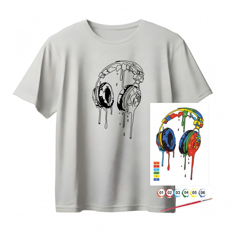 Set T-Shirt painting “Kyiv Chestnuts”, 100% cotton, grey, M, , ROSA Talent