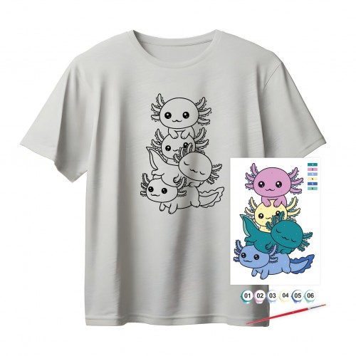 Set T-Shirt painting “Music Vibes”, 100% cotton, grey, M, , ROSA Talent