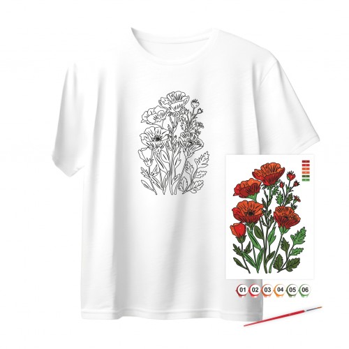Set T-Shirt painting “Axolotl Mood”, 100% cotton, grey, M, , ROSA Talent