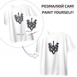 Set T-Shirt painting “Flower Melody”, 100% cotton, white, L, , ROSA Talent