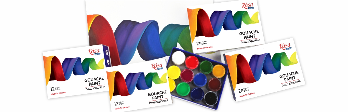 New sets of ROSA Studio gouache paint for those who are just