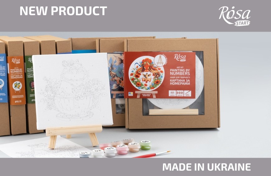 Painting kits by numbers with an easel ROSA Start