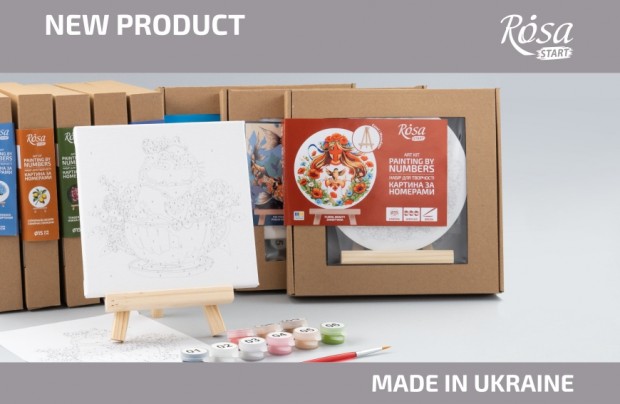Painting kits by numbers with an easel ROSA Start
