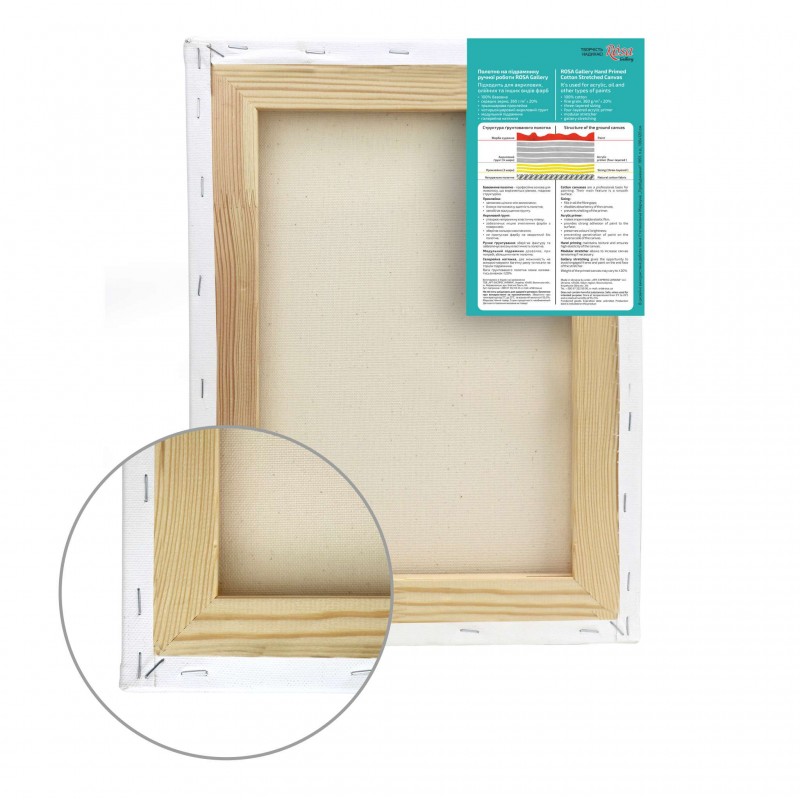 ROSA Gallery Hand Primed Cotton Fine Grain Stretched Canvases