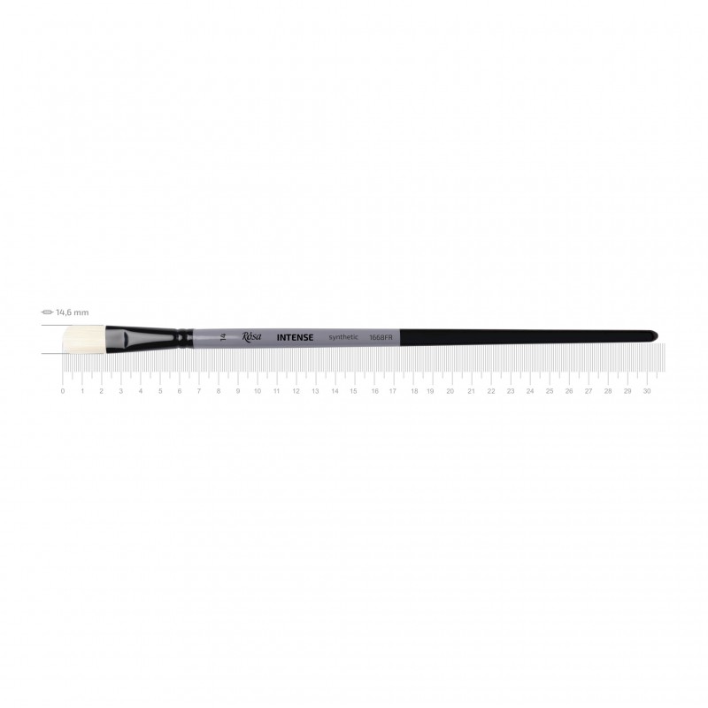 Synthetic Oval Brush, INTENSE 1668FR, Long Handle, ROSA