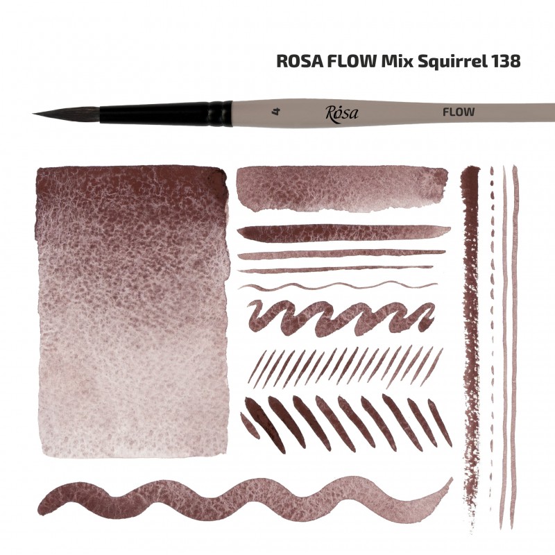 Мікс білка кругла, FLOW 138, к.р. пензель ROSA