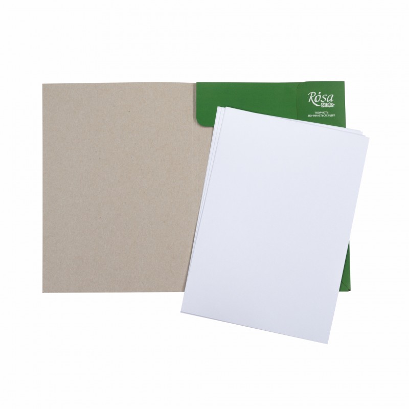 Gouache paper folder 10 sheets Fine grain 180 g/m2 ROSA Studio