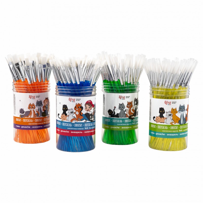 Set synthetic Round Brush ROSA Kids