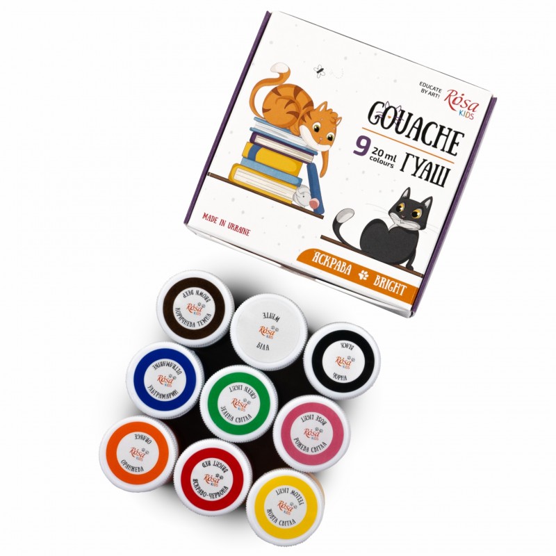 Set of gouache paints Cats 20 ml ROSA Kids