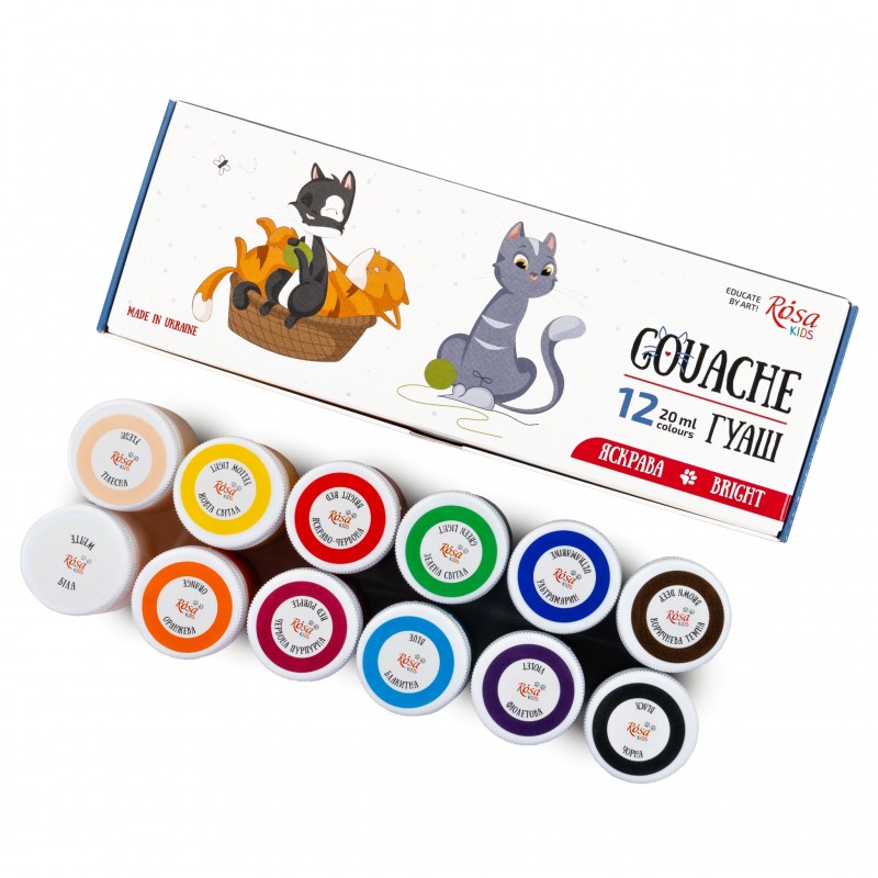 Set of gouache paints Cats 20 ml ROSA Kids