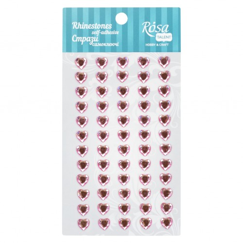 Rhinestones self-adhesive, Heart, 8mm,  ROSA Talent