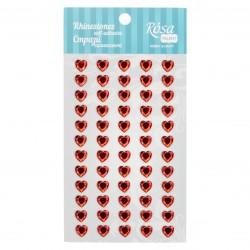 Rhinestones self-adhesive, Heart, 8mm,  ROSA Talent