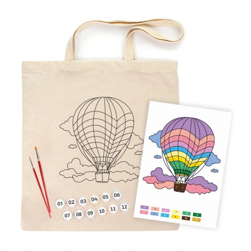 Set, ecobag-coloring, „Аbove the clouds“, cotton 220 gsm, 38x42 cm, ROSA Talent